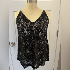 LOFT Black Lace Camisole Top